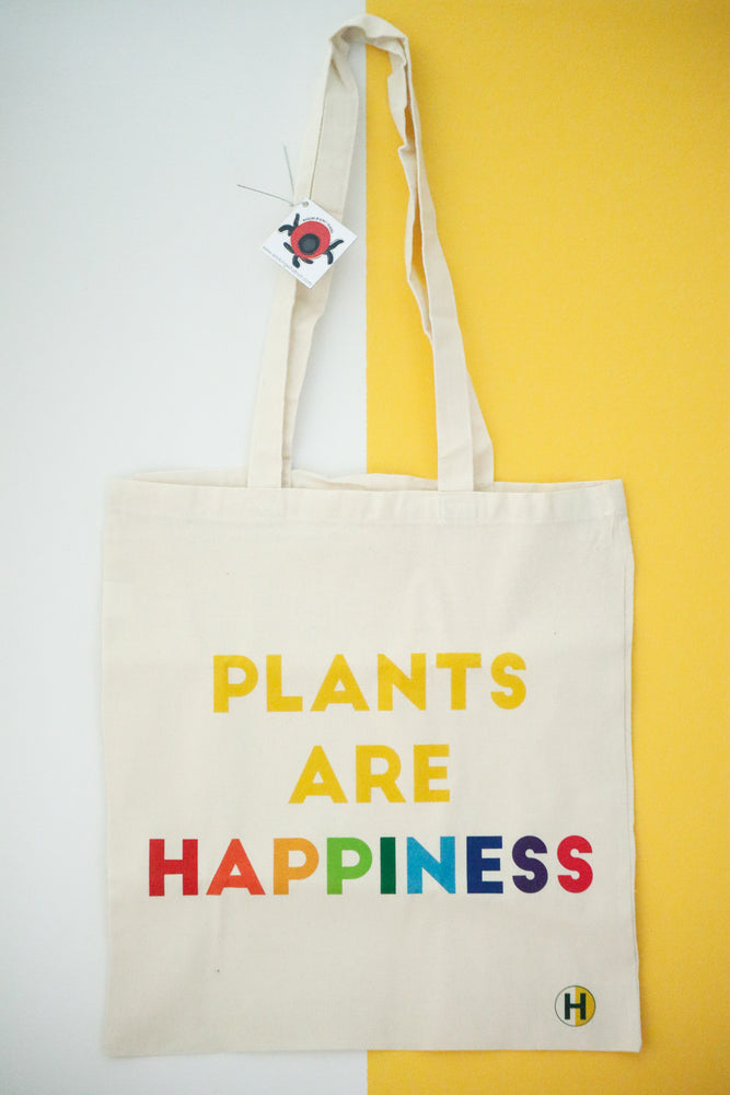 Plants are Happiness Tote Bag