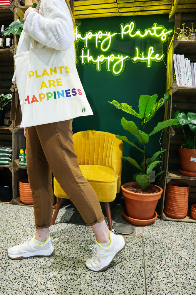 Plants are Happiness Tote Bag