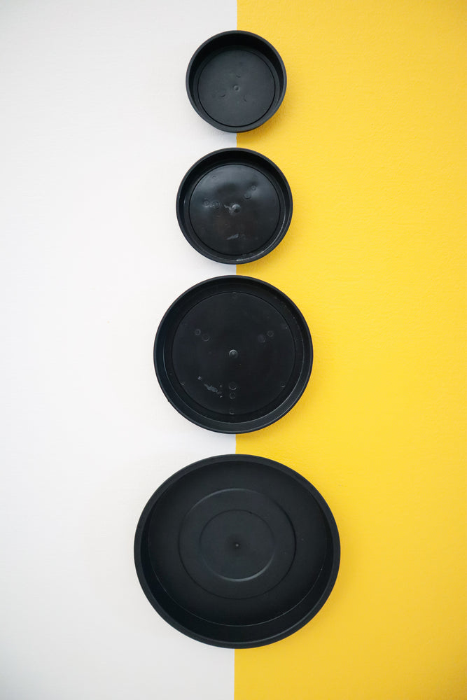 Black Plastic Saucer